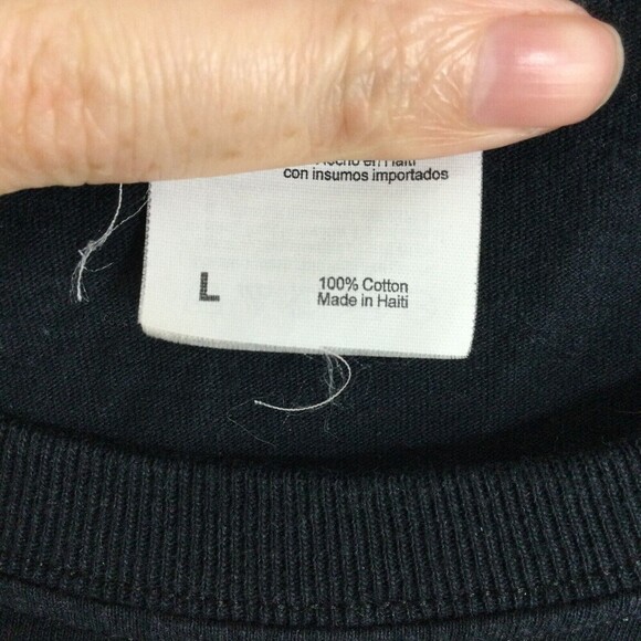 VTG Fruit Of The Loom Mens Retro Wolf Lighting Graphic Tee Shirt Black Large - Picture 5 of 6